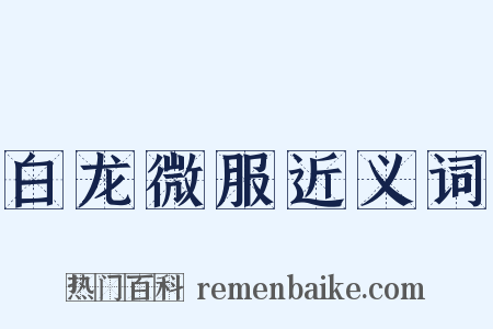 白龙微服近义词是什么意思的图片